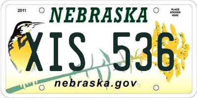 NE license plate XIS536