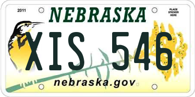 NE license plate XIS546
