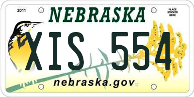 NE license plate XIS554