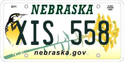 NE license plate XIS558