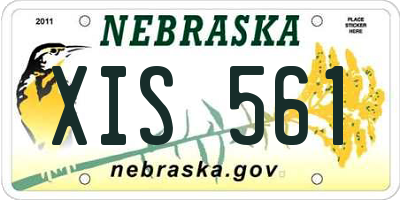 NE license plate XIS561