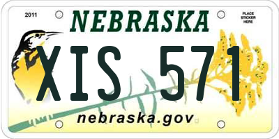 NE license plate XIS571