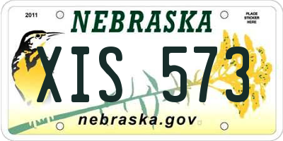 NE license plate XIS573