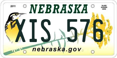 NE license plate XIS576