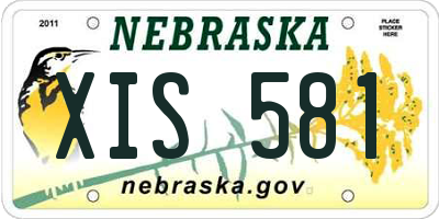 NE license plate XIS581