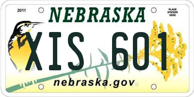 NE license plate XIS601