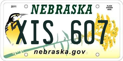 NE license plate XIS607