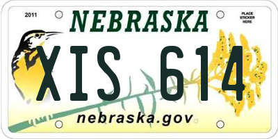 NE license plate XIS614