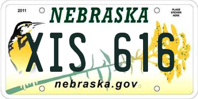 NE license plate XIS616