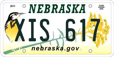 NE license plate XIS617