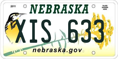 NE license plate XIS633
