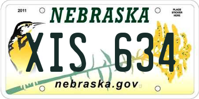 NE license plate XIS634