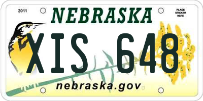 NE license plate XIS648