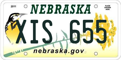 NE license plate XIS655