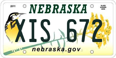 NE license plate XIS672