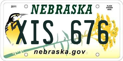 NE license plate XIS676