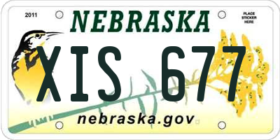 NE license plate XIS677