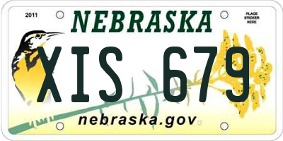 NE license plate XIS679