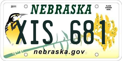NE license plate XIS681