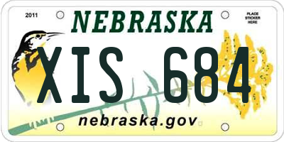 NE license plate XIS684