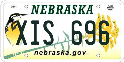 NE license plate XIS696
