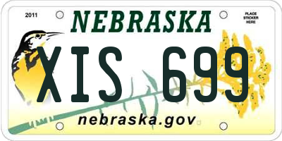 NE license plate XIS699