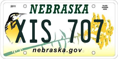 NE license plate XIS707