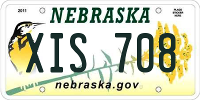 NE license plate XIS708