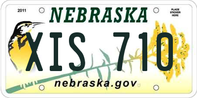 NE license plate XIS710