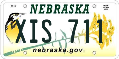NE license plate XIS711