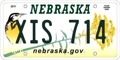 NE license plate XIS714
