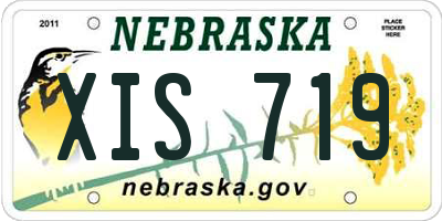 NE license plate XIS719