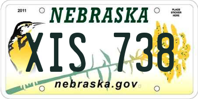 NE license plate XIS738