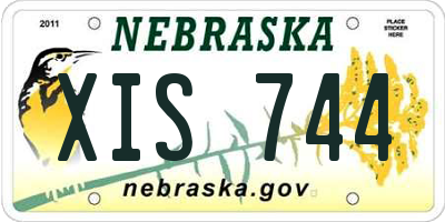 NE license plate XIS744