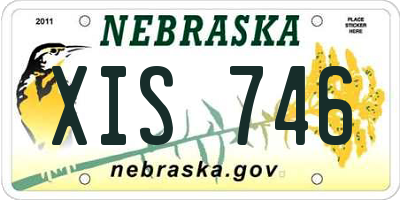 NE license plate XIS746