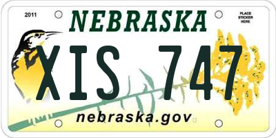 NE license plate XIS747