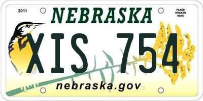 NE license plate XIS754