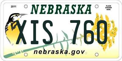 NE license plate XIS760