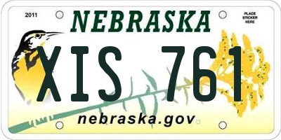 NE license plate XIS761