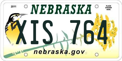 NE license plate XIS764