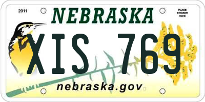 NE license plate XIS769