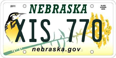 NE license plate XIS770
