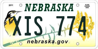 NE license plate XIS774