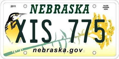 NE license plate XIS775