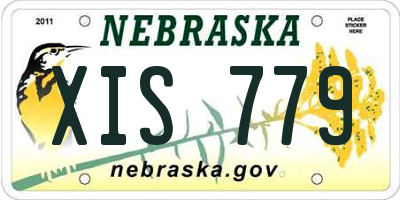 NE license plate XIS779