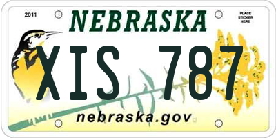 NE license plate XIS787