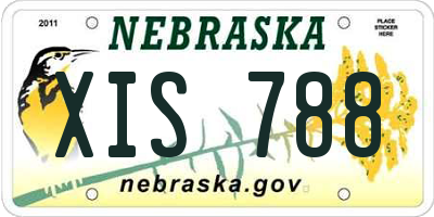 NE license plate XIS788