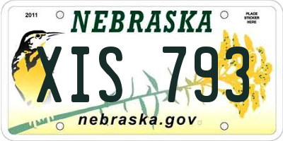 NE license plate XIS793
