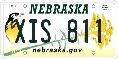 NE license plate XIS811