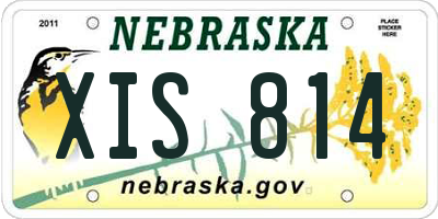 NE license plate XIS814
